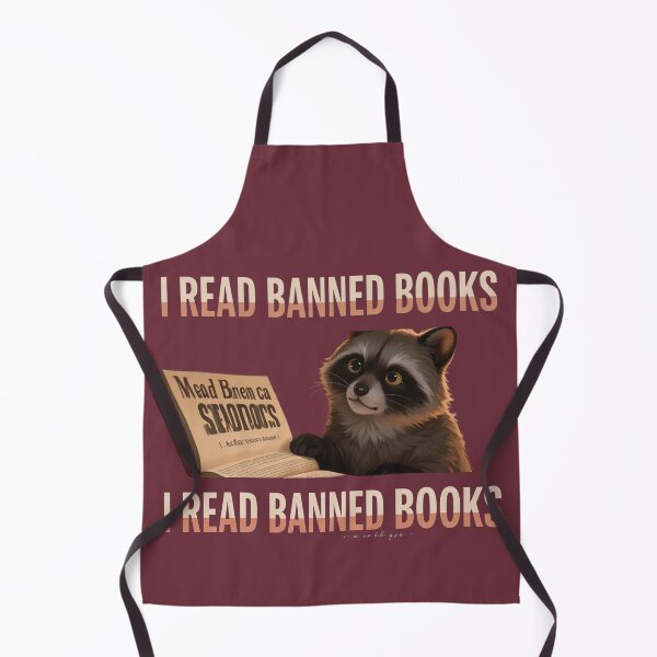 Item preview, I Read Banned Books Cute Raccoon Reader | Funny Intellectual Animal Typography designed and sold by BLUESKY11a.