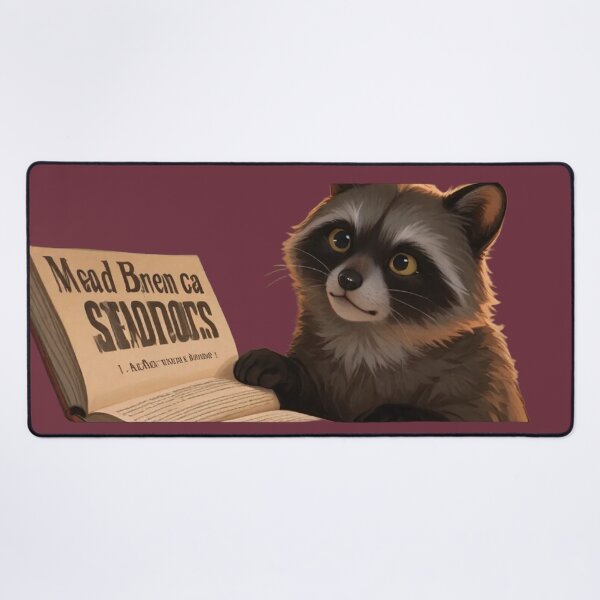 Item preview, I Read Banned Books Cute Raccoon Reader | Funny Intellectual Animal Typography designed and sold by BLUESKY11a.