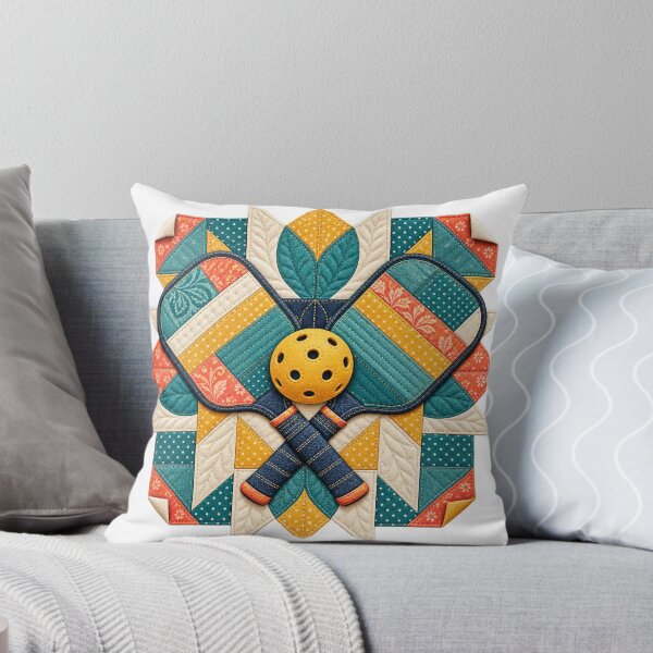 Item preview, Patchwork Pickleball Block designed and sold by UrbanCanvvas.