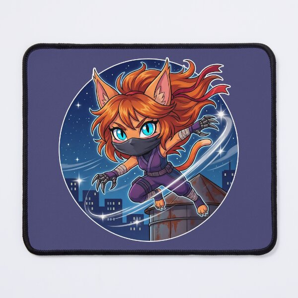 Item preview, Wild Claw Acrobat Ninja Cat - Night Slash Acrobat Chibi designed and sold by CaliLuminos.