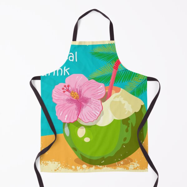 Item preview, Coconut and tropical drink in retro style. designed and sold by Zhanna LL.