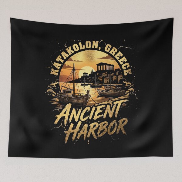 Item preview, Katakolon, Greece – Ancient Harbor Sunset Travel Design designed and sold by kriko.