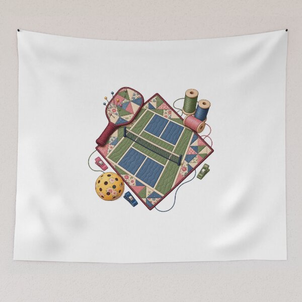 Item preview, Quilted Pickleball Court designed and sold by UrbanCanvvas.