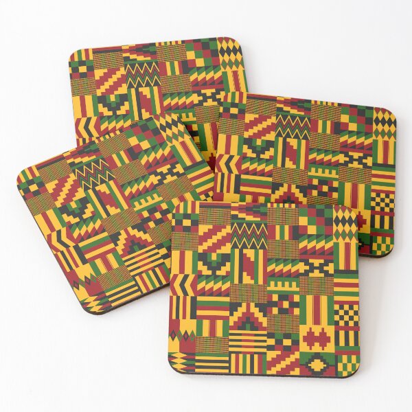 Item preview, Vibrant African Kente Cloth pattern | Ghana Textile designed and sold by MammothArt.