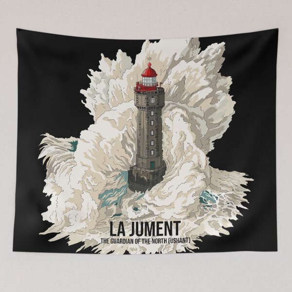 Item preview, La Jument Lighthouse Ocean Storm Vintage designed and sold by Freakture-shop.