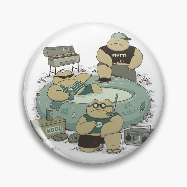 Item preview, Pool Party - Frogs Illustration designed and sold by OohMyHoomies.