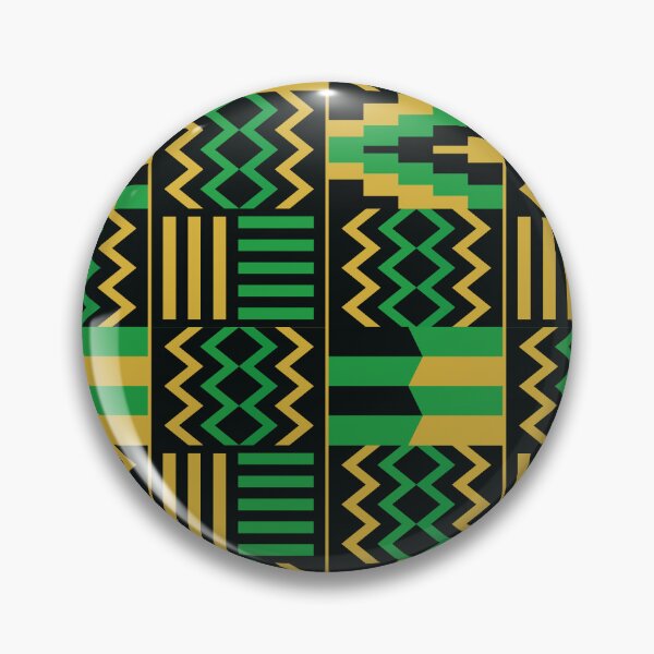 Item preview, Gold and Green Kente pattern | Ghana Textile designed and sold by MammothArt.