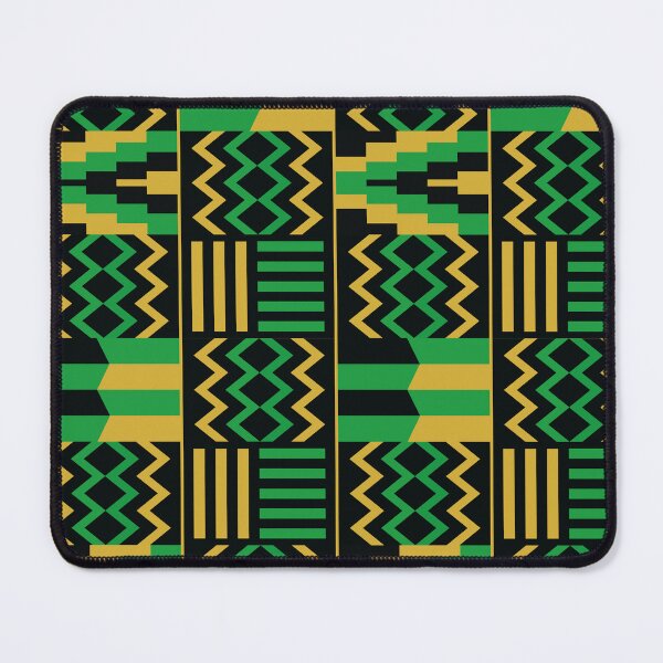 Item preview, Gold and Green Kente pattern | Ghana Textile designed and sold by MammothArt.