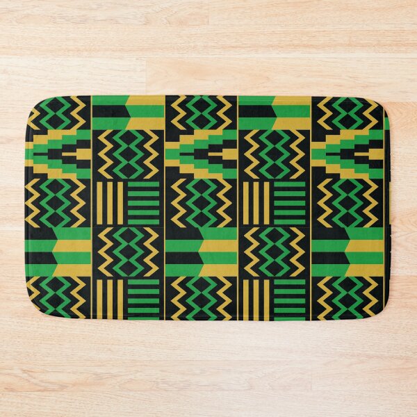 Item preview, Gold and Green Kente pattern | Ghana Textile designed and sold by MammothArt.
