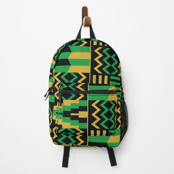 Artikelvorschau, Kente-Muster in Gold und Grün | Ghanaische Textilien entworfen und verkauft von MammothArt.