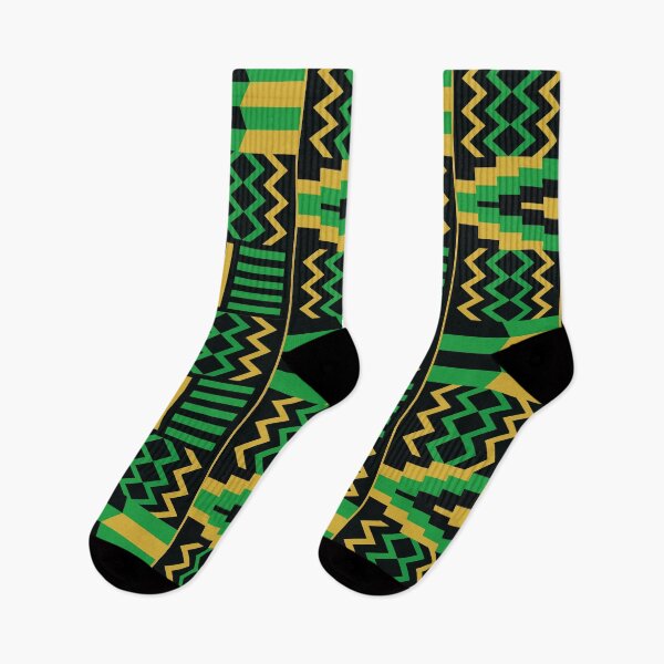 Item preview, Gold and Green Kente pattern | Ghana Textile designed and sold by MammothArt.