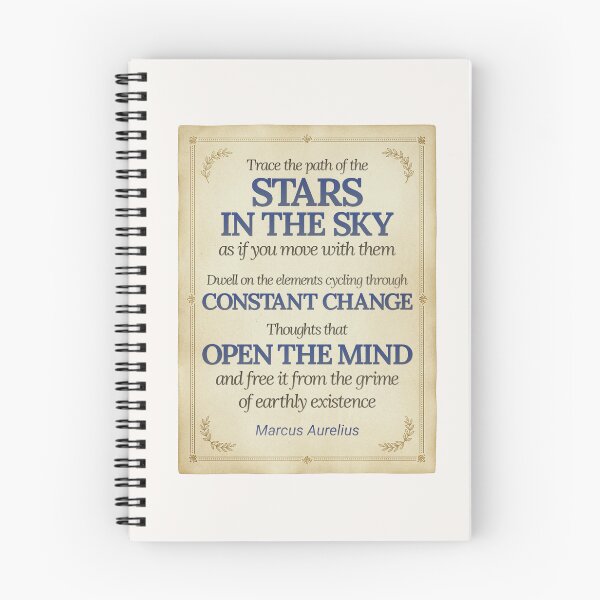 Item preview, Trace the Path of the Stars - Marcus Aurelius - Elegant Script Stoic Quote - Egyptian Blue Version designed and sold by Stoic Core.