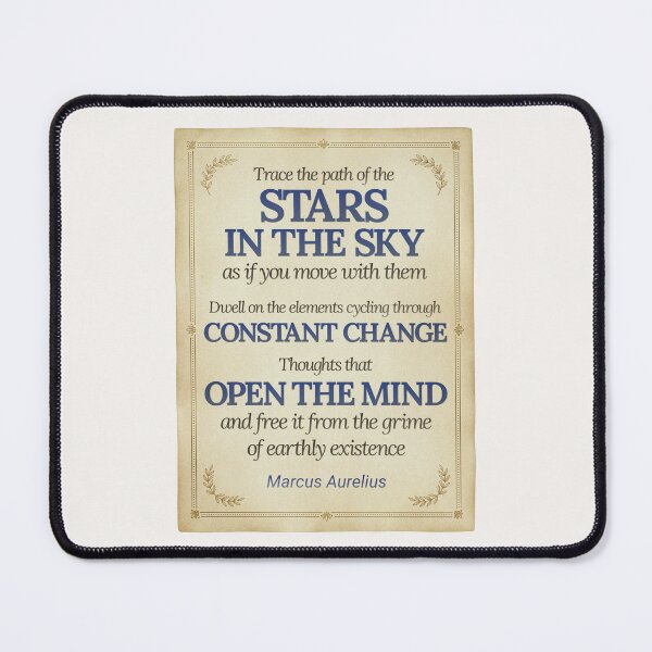 Item preview, Trace the Path of the Stars - Marcus Aurelius - Elegant Script Stoic Quote - Egyptian Blue Version designed and sold by Stoic Core.