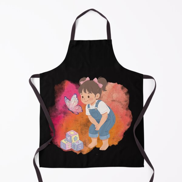 Item preview, Little Girl and Butterfly – Whimsical Childhood & Nature Design designed and sold by CREATIVE HIVE.