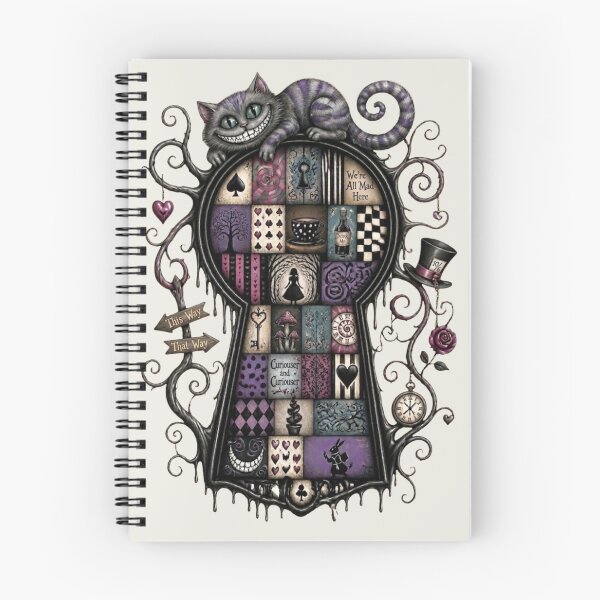 Item preview, Cheshire Cat Wonderland Keyhole Collage designed and sold by Reverie & Roses.