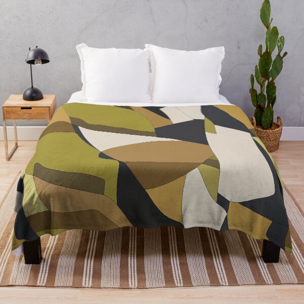 Item preview, Ochre Olive Mid Century Abstract Pattern designed and sold by Aniko Tulipan.
