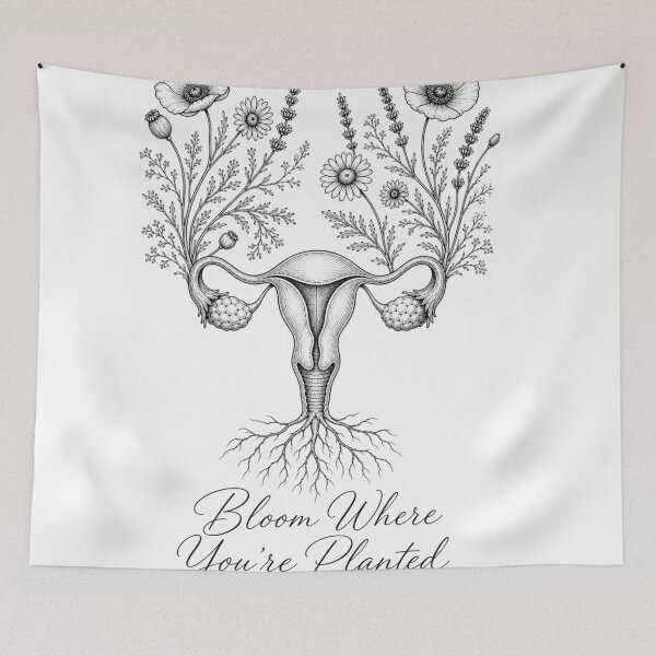 Item preview, Wildflower Botanical Womb Fine designed and sold by myriamec.
