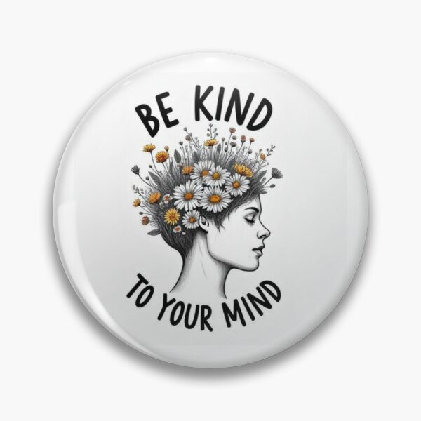 Item preview, Be Kind to Your Mind – Mental Health & Self Care Botanical Quote designed and sold by SimoPumba.