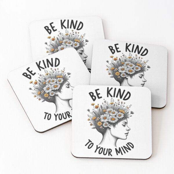 Item preview, Be Kind to Your Mind – Mental Health & Self Care Botanical Quote designed and sold by SimoPumba.