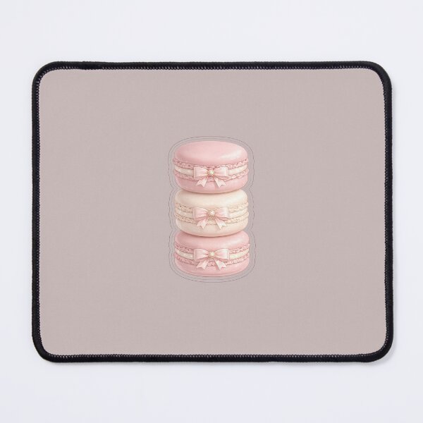 Item preview, Coquette Macaron Sticker | Pink French Patisserie Aesthetic | Cute Bow Dessert Sticker designed and sold by PawsAndpetalstudio.