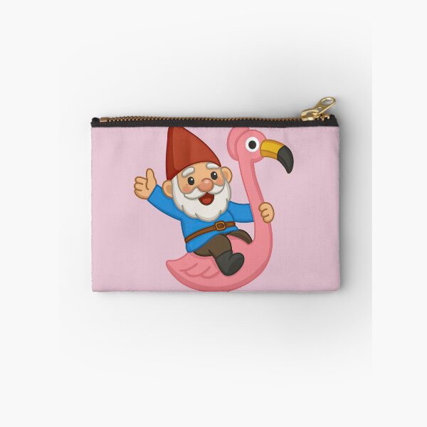 Item preview, Garden Gnome Riding Pink Flamingo designed and sold by SunnyBunnyHome.