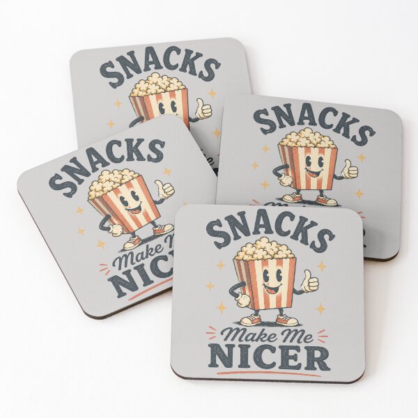 Item preview, Snacks Make Me Nicer Funny Popcorn – Vintage Snack Lover Design designed and sold by creativebymateo.