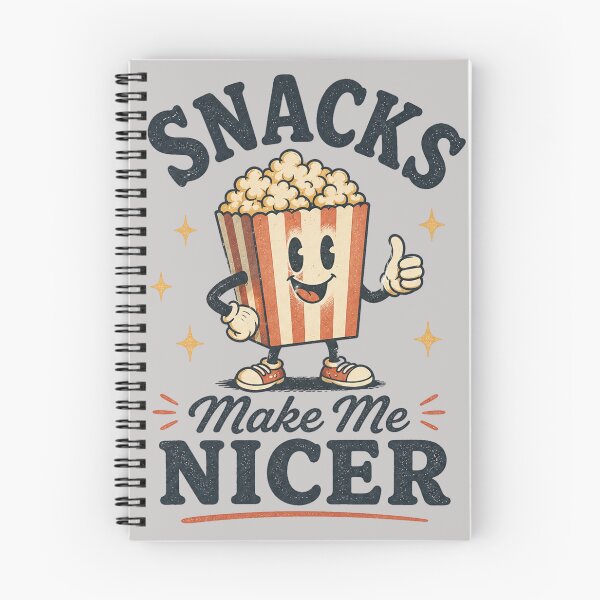 Item preview, Snacks Make Me Nicer Funny Popcorn – Vintage Snack Lover Design designed and sold by creativebymateo.