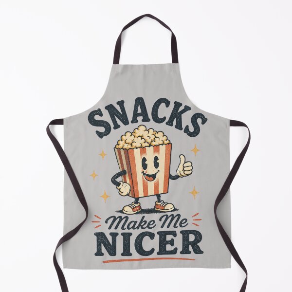 Item preview, Snacks Make Me Nicer Funny Popcorn – Vintage Snack Lover Design designed and sold by creativebymateo.