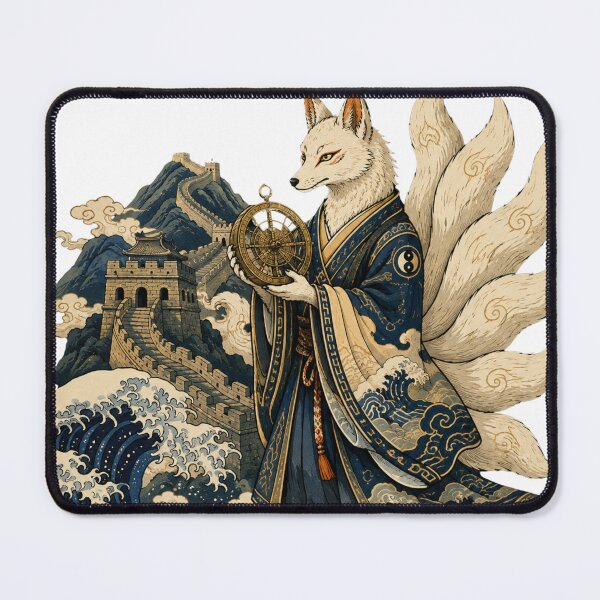 Item preview, Fox Alchemist Great Wave Hokusai Ukiyo-e designed and sold by Ada’s Mystic Atelier .