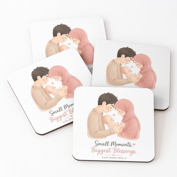 Item preview, Small Moments Biggest Blessings – Family Love Baby Illustration designed and sold by itxelaraStudio.