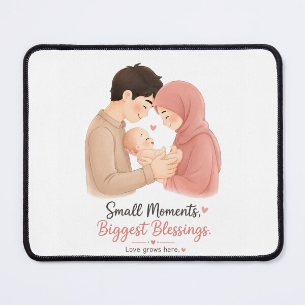 Item preview, Small Moments Biggest Blessings – Family Love Baby Illustration designed and sold by itxelaraStudio.