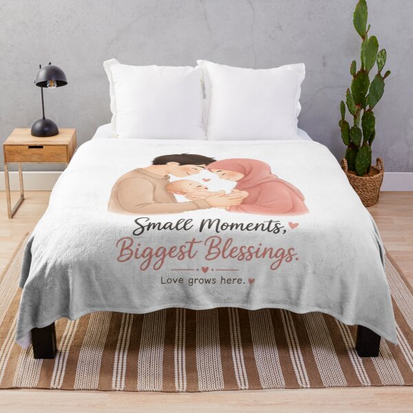 Item preview, Small Moments Biggest Blessings – Family Love Baby Illustration designed and sold by itxelaraStudio.