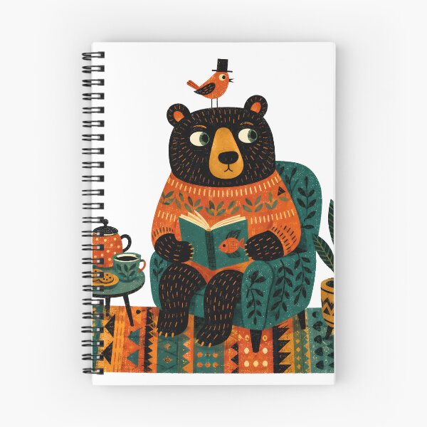 Item preview, Wall Art - Postcard - T-shirt: Cozy Bear Reading Time designed and sold by ForeverPrintsOK.