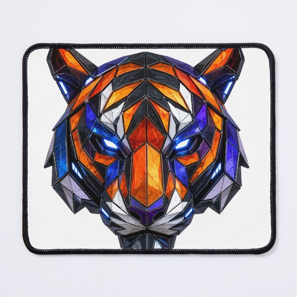 Item preview, Geometric Tiger Mask / Prism Animal Mask Collection designed and sold by ValentynaTyshenkoArt.