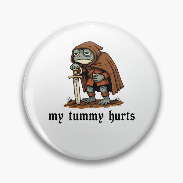 Item preview, Funny Frog Knight My Tummy Hurts designed and sold by RDGNR.