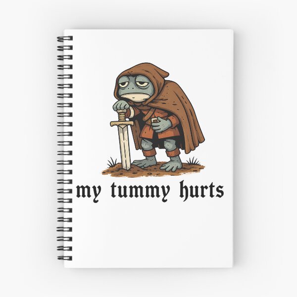 Item preview, Funny Frog Knight My Tummy Hurts designed and sold by RDGNR.
