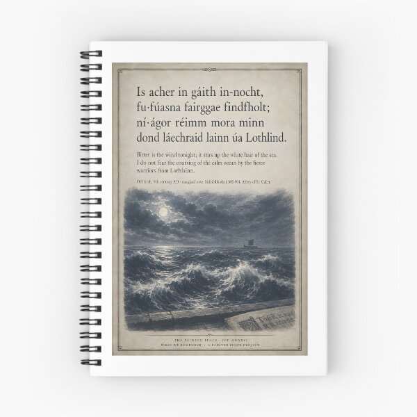 Item preview, Bitter Is the Wind — 9th Century Old Irish Poem Print designed and sold by The Painted Fence.