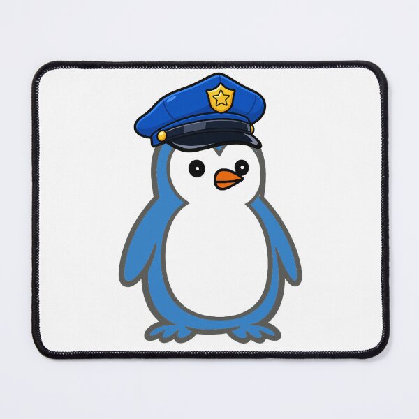 Item preview, Cute Penguin Police Officer Sticker – Cartoon Mascot for Kids & Adults designed and sold by Pippo-Penguin.