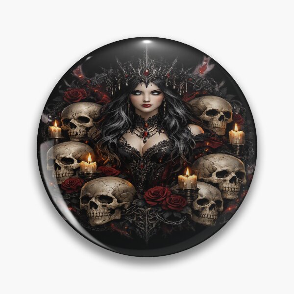 Item preview, Gothic Queen of the Dead – Skulls, Roses and Candles designed and sold by TroviTutto.