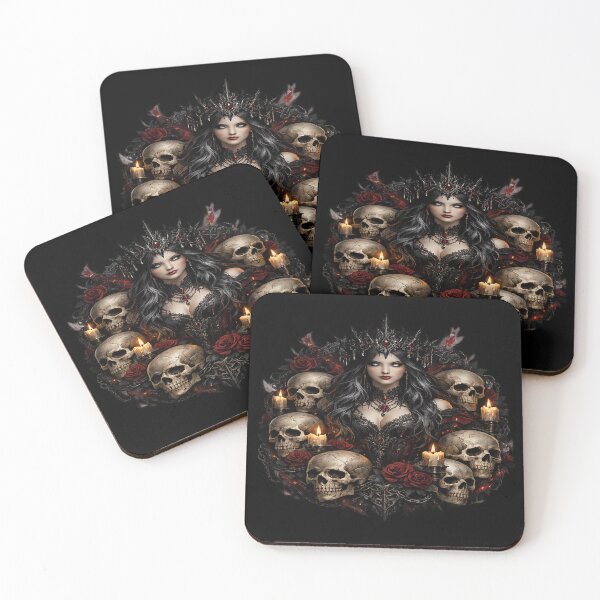 Item preview, Gothic Queen of the Dead – Skulls, Roses and Candles designed and sold by TroviTutto.