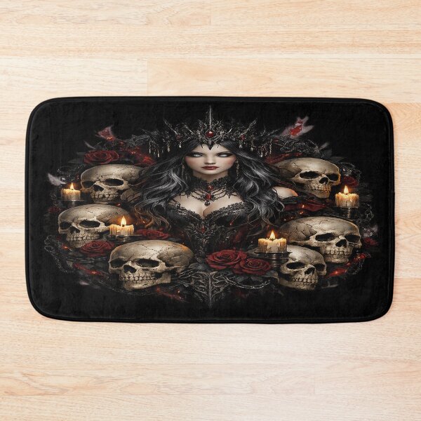 Item preview, Gothic Queen of the Dead – Skulls, Roses and Candles designed and sold by TroviTutto.