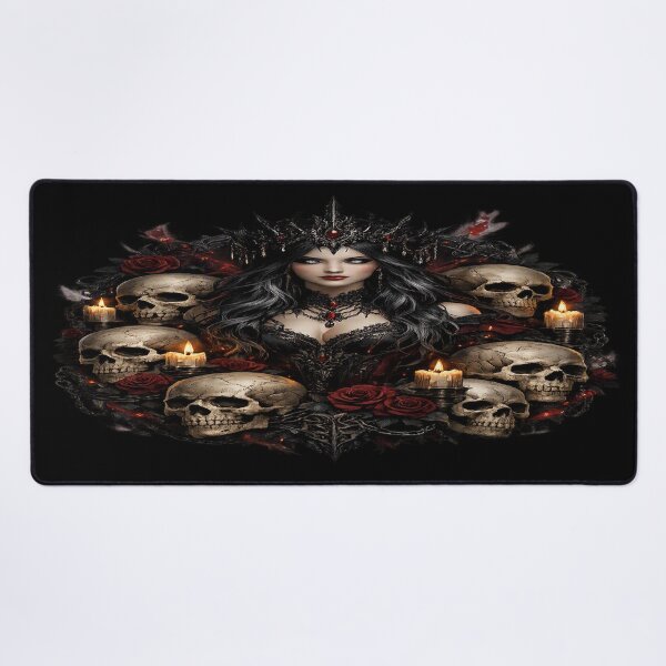 Item preview, Gothic Queen of the Dead – Skulls, Roses and Candles designed and sold by TroviTutto.