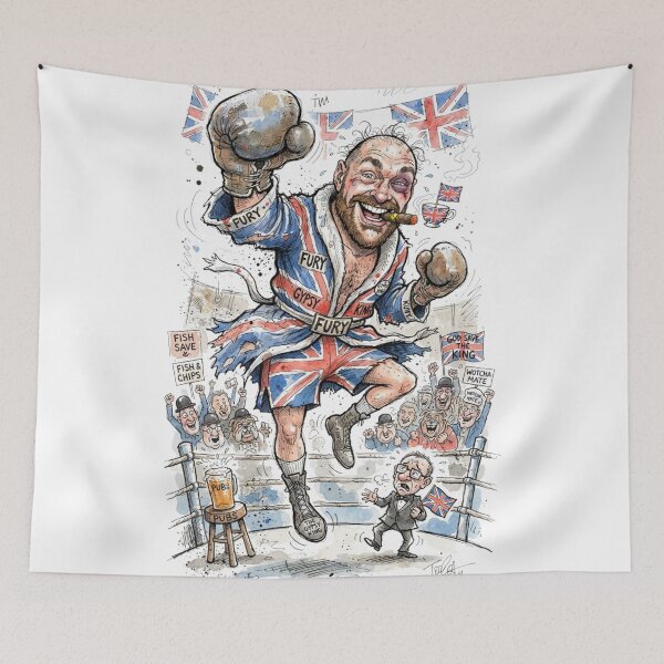Item preview, Tyson Fury Gypsy King Funny British Boxer Caricature designed and sold by annaarthk.