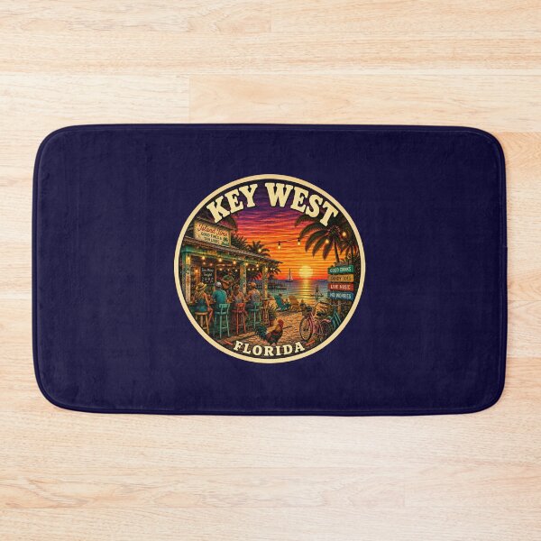 Item preview, Key West Florida Beach Bar Vintage Travel Badge designed and sold by Swanny's Custom T-shirt and Gift Designs.