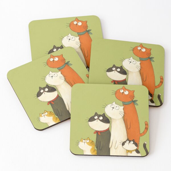 Item preview, Funny Long Standing Cats Looking Up Whimsical Cute Kitten Graphic designed and sold by The Upside Down.