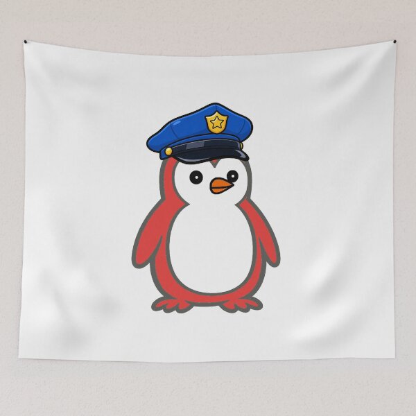 Item preview, Cute Penguin Police Officer – Cartoon Mascot for Kids & Adults designed and sold by Pippo-Penguin.