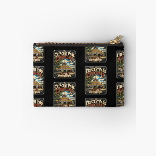Item preview, Crescent Park Carousel 1895 Vintage Rhode Island Poster designed and sold by Wilcox PhotoArt.