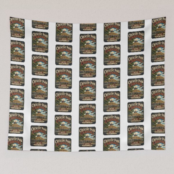 Item preview, Crescent Park Carousel 1895 Vintage Rhode Island Poster designed and sold by Wilcox PhotoArt.
