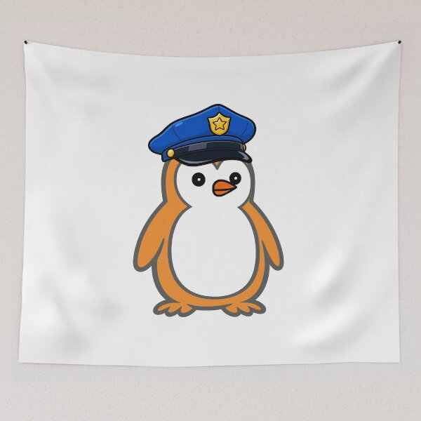 Item preview, Cute Penguin Police Officer – Cartoon Mascot for Kids & Adults designed and sold by Pippo-Penguin.