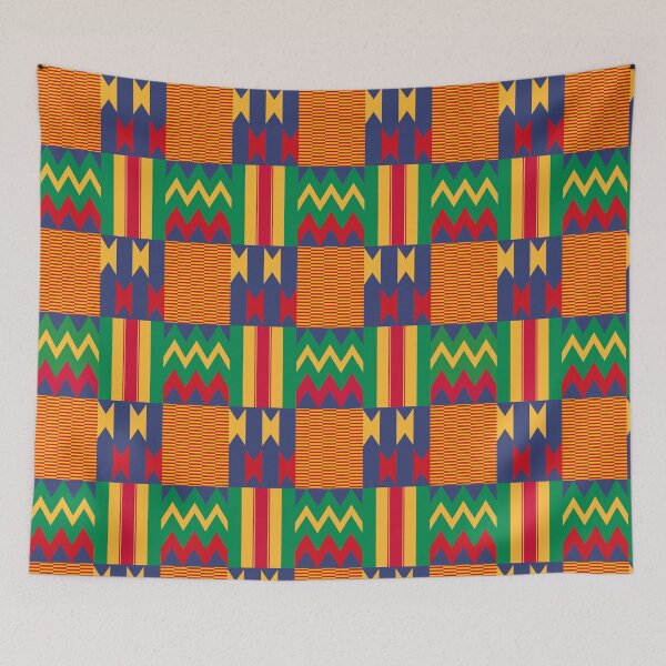 Artikelvorschau, Lebendiges afrikanisches Ashanti-Kente-Muster entworfen und verkauft von MammothArt.